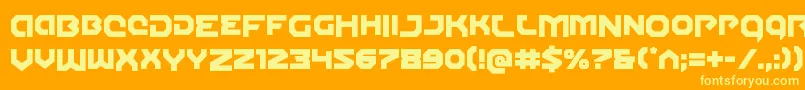 Gunnerstormdrop Font – Yellow Fonts on Orange Background