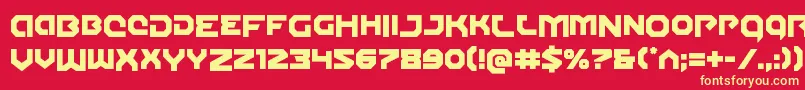 Gunnerstormdrop Font – Yellow Fonts on Red Background