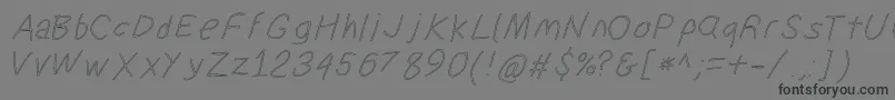 フォントSuplexdriverregularoblol – 黒い文字の灰色の背景