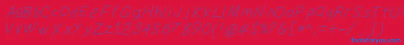 Weitere Informationen zur Suplexdriverregularoblol-Schriftart Suplexdriverregularoblol-Schriftart – Blaue Schriften auf rotem Hintergrund