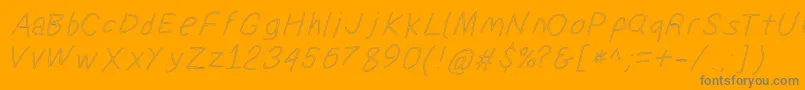 More about Suplexdriverregularoblol Font Suplexdriverregularoblol Font – Gray Fonts on Orange Background