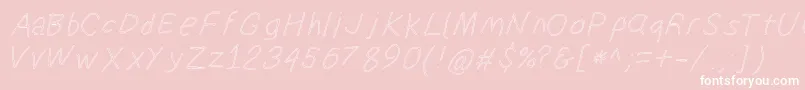 Suplexdriverregularoblol Font – White Fonts on Pink Background