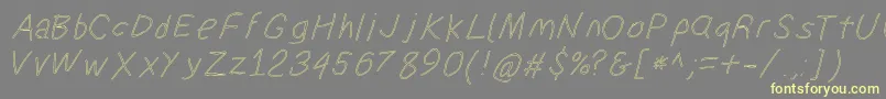 Suplexdriverregularoblol Font – Yellow Fonts on Gray Background