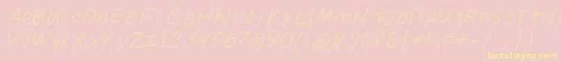 Suplexdriverregularoblol Font – Yellow Fonts on Pink Background