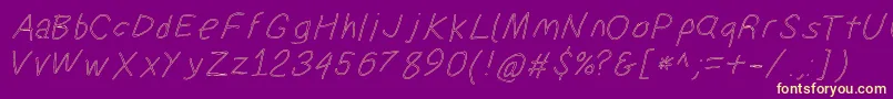 Suplexdriverregularoblol Font – Yellow Fonts on Purple Background