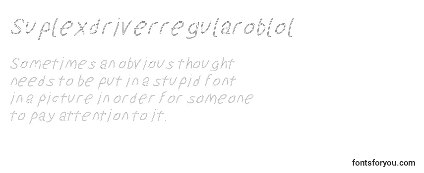 Suplexdriverregularoblol Font