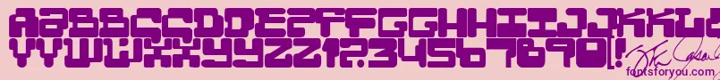 Moultipass2 Font – Purple Fonts on Pink Background