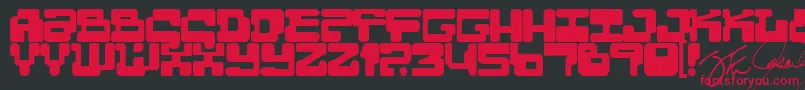 Fonte Moultipass2 – fontes vermelhas em um fundo preto