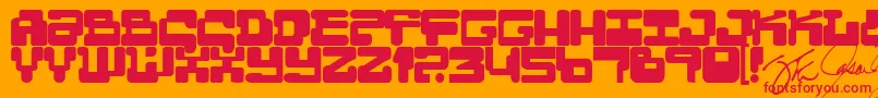 Moultipass2 Font – Red Fonts on Orange Background