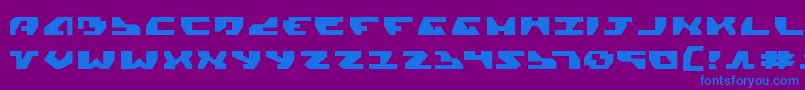 Gyrv2e Font – Blue Fonts on Purple Background