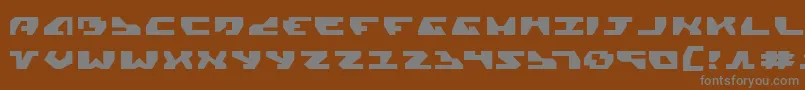 Gyrv2e Font – Gray Fonts on Brown Background