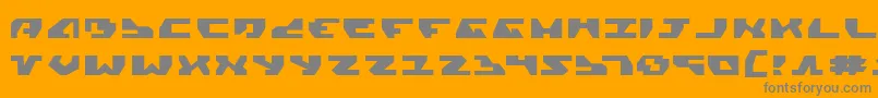 Gyrv2e Font – Gray Fonts on Orange Background