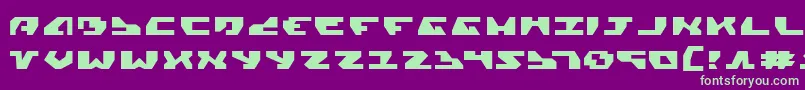 Gyrv2e Font – Green Fonts on Purple Background