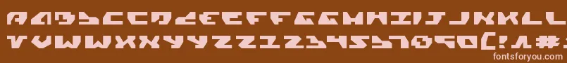 Gyrv2e Font – Pink Fonts on Brown Background