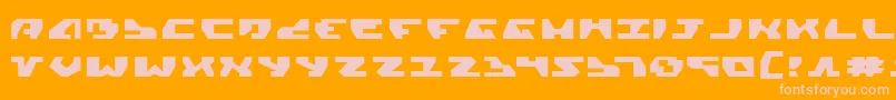 Gyrv2e Font – Pink Fonts on Orange Background