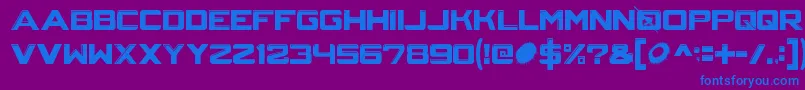 Crystalcore Font – Blue Fonts on Purple Background