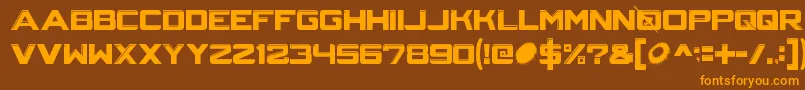 Crystalcore Font – Orange Fonts on Brown Background