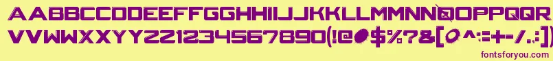 Crystalcore Font – Purple Fonts on Yellow Background