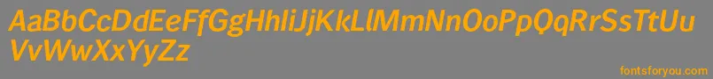 Wendelinreduced76halbfettkursiv Font – Orange Fonts on Gray Background