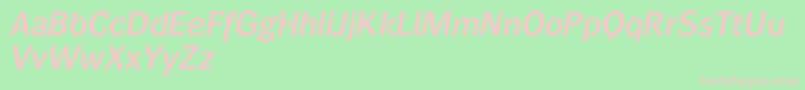 Wendelinreduced76halbfettkursiv Font – Pink Fonts on Green Background