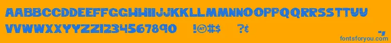 ThePerfectWave Font – Blue Fonts on Orange Background