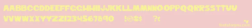 ThePerfectWave Font – Yellow Fonts on Pink Background