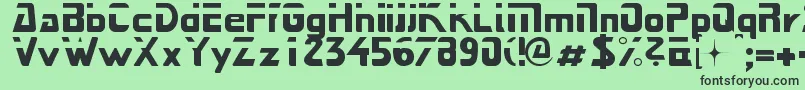 フォントNext – 緑の背景に黒い文字