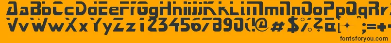 Next-Schriftart – Schwarze Schriften auf orangefarbenem Hintergrund