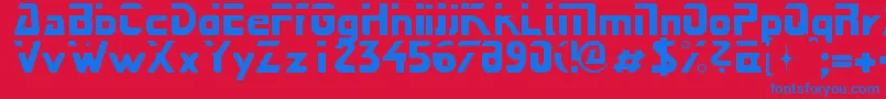 Next Font – Blue Fonts on Red Background