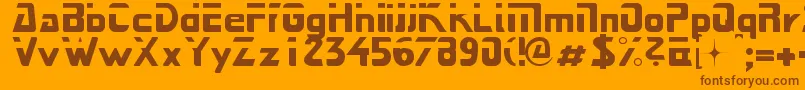 Next Font – Brown Fonts on Orange Background