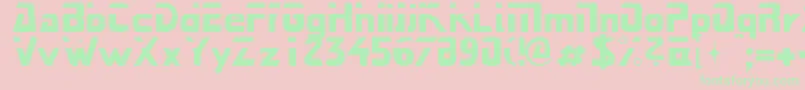Next Font – Green Fonts on Pink Background