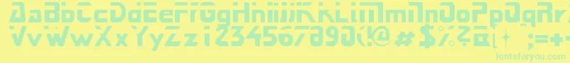Next Font – Green Fonts on Yellow Background