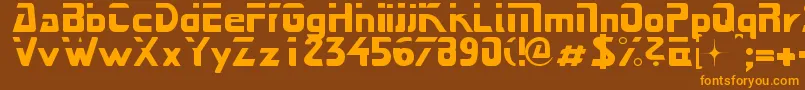 Next Font – Orange Fonts on Brown Background