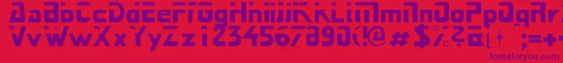 フォントNext – 赤い背景に紫のフォント