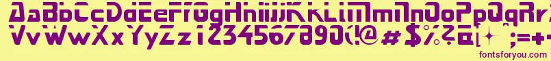 Next Font – Purple Fonts on Yellow Background