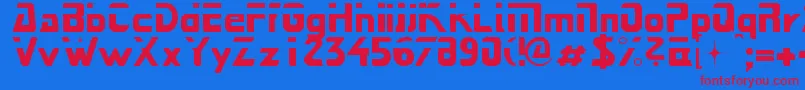 Czcionka Next – czerwone czcionki na niebieskim tle