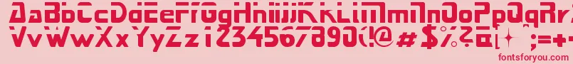 フォントNext – ピンクの背景に赤い文字