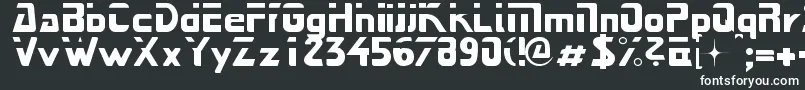Шрифт Next – белые шрифты на чёрном фоне