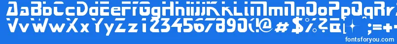 Next-Schriftart – Weiße Schriften auf blauem Hintergrund