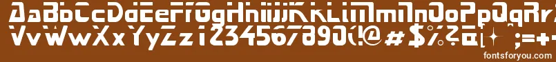 Next Font – White Fonts on Brown Background