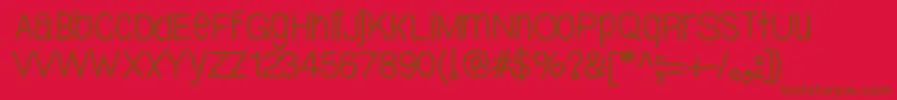 Więcej informacji o czcionce Ybtallpretty Czcionka Ybtallpretty – brązowe czcionki na czerwonym tle