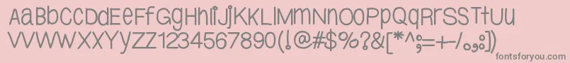 Więcej informacji o czcionce Ybtallpretty Czcionka Ybtallpretty – szare czcionki na różowym tle