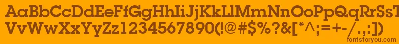 TorrentGraphicSsiSemiBold Font – Brown Fonts on Orange Background