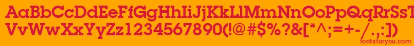 TorrentGraphicSsiSemiBold Font – Red Fonts on Orange Background