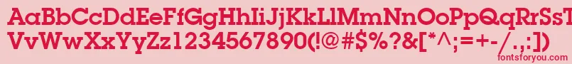 TorrentGraphicSsiSemiBold Font – Red Fonts on Pink Background