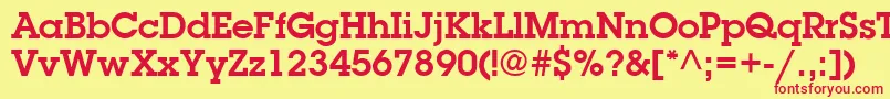 TorrentGraphicSsiSemiBold Font – Red Fonts on Yellow Background