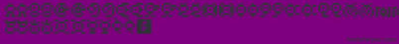 UnownGb Font – Black Fonts on Purple Background