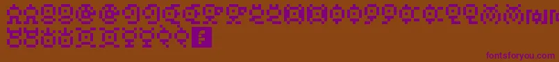 UnownGb Font – Purple Fonts on Brown Background
