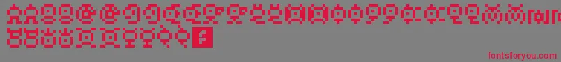 UnownGb Font – Red Fonts on Gray Background