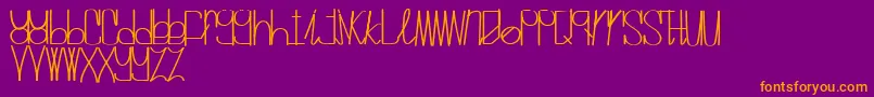 MrvanillaRegular Font – Orange Fonts on Purple Background